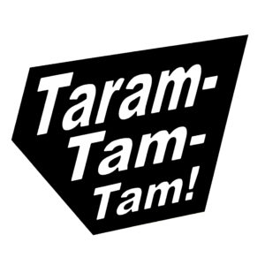 Taramtamtam Logo schwarz mit weißer Schrift