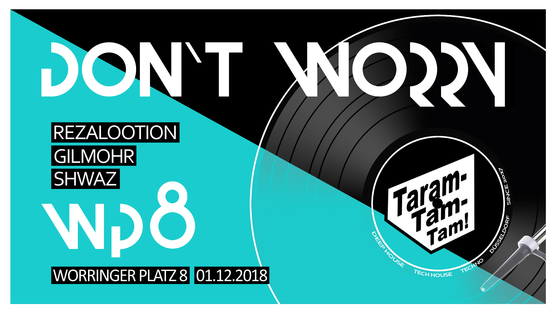 Taramtamtam - Don't Worry Veranstaltungs Banner 01.12.2018